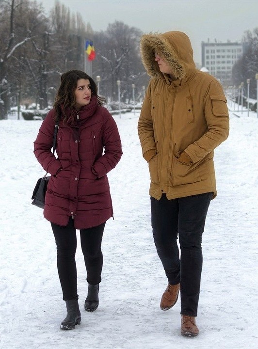 A couple having a deep conversation